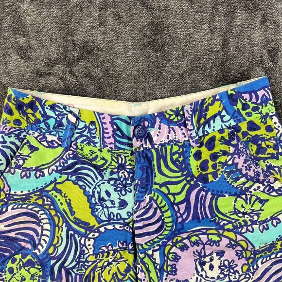 Lilly Pulitzer The Callahan Short Blue Floral 4" Inseam Women's 2 Preppy Coastal - Picture 2 of 10